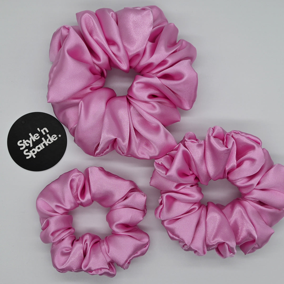 Olive Green Satin Scrunchie