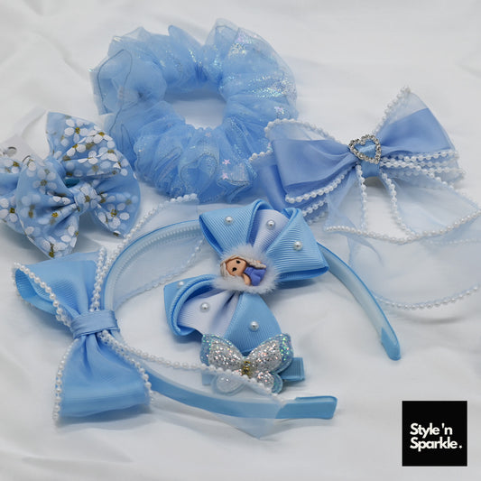 Blue Ribbon and Tulle Kids Gift Bag