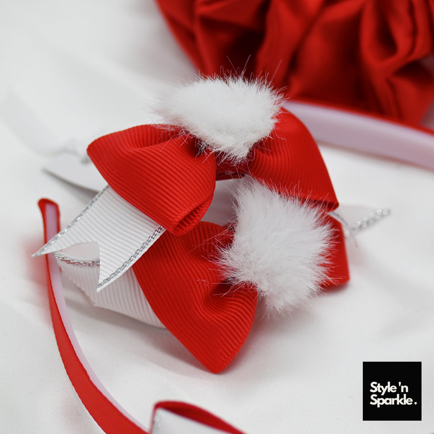 Christmas-inspired Red Ribbon Kids Gift Bag