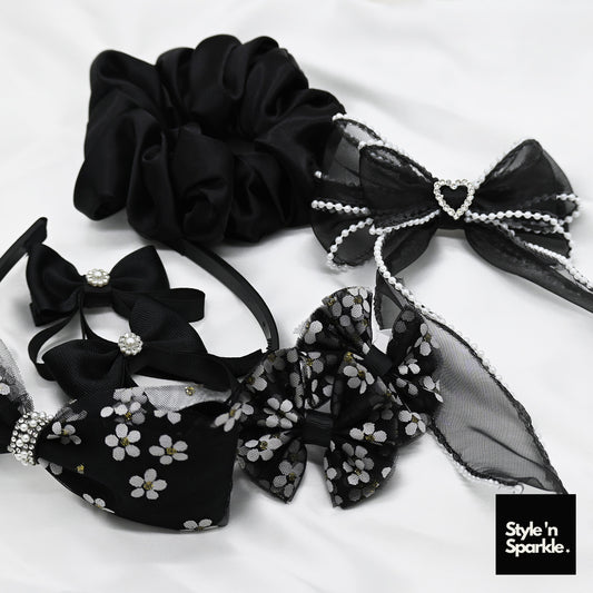 Black Tulle and Satin Gift Bag