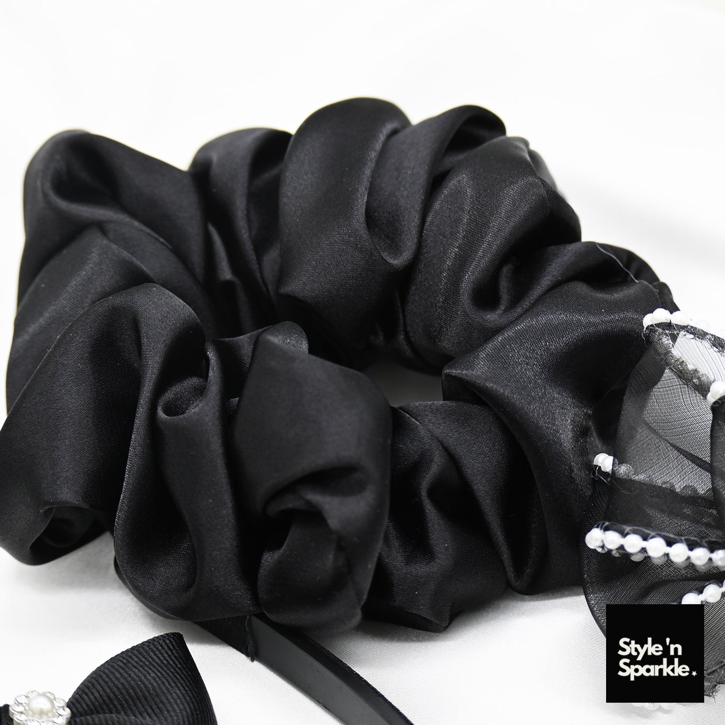 Black Tulle and Satin Gift Bag