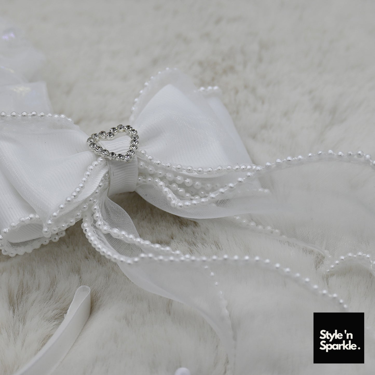 White Tulle Kids Gift Bag Hair Accessory Collection