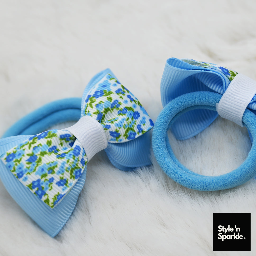 Blue Bell Bow Pair