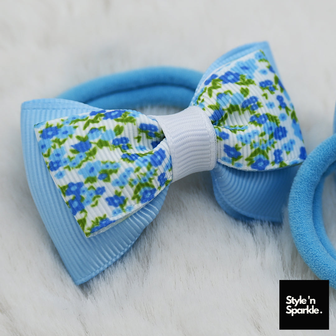 Blue Bell Bow Pair