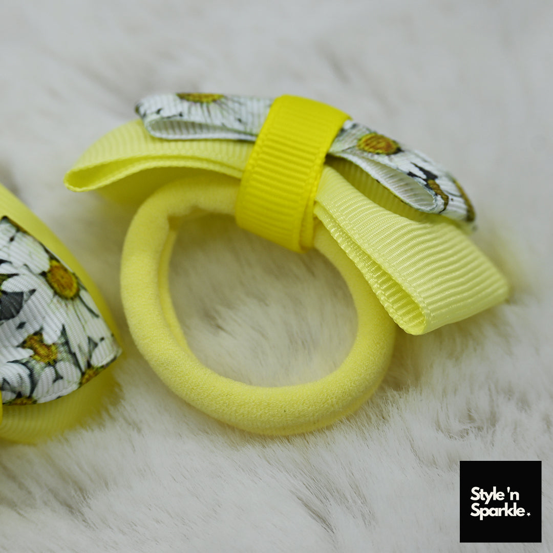 Yellow Daisy Bow Pair