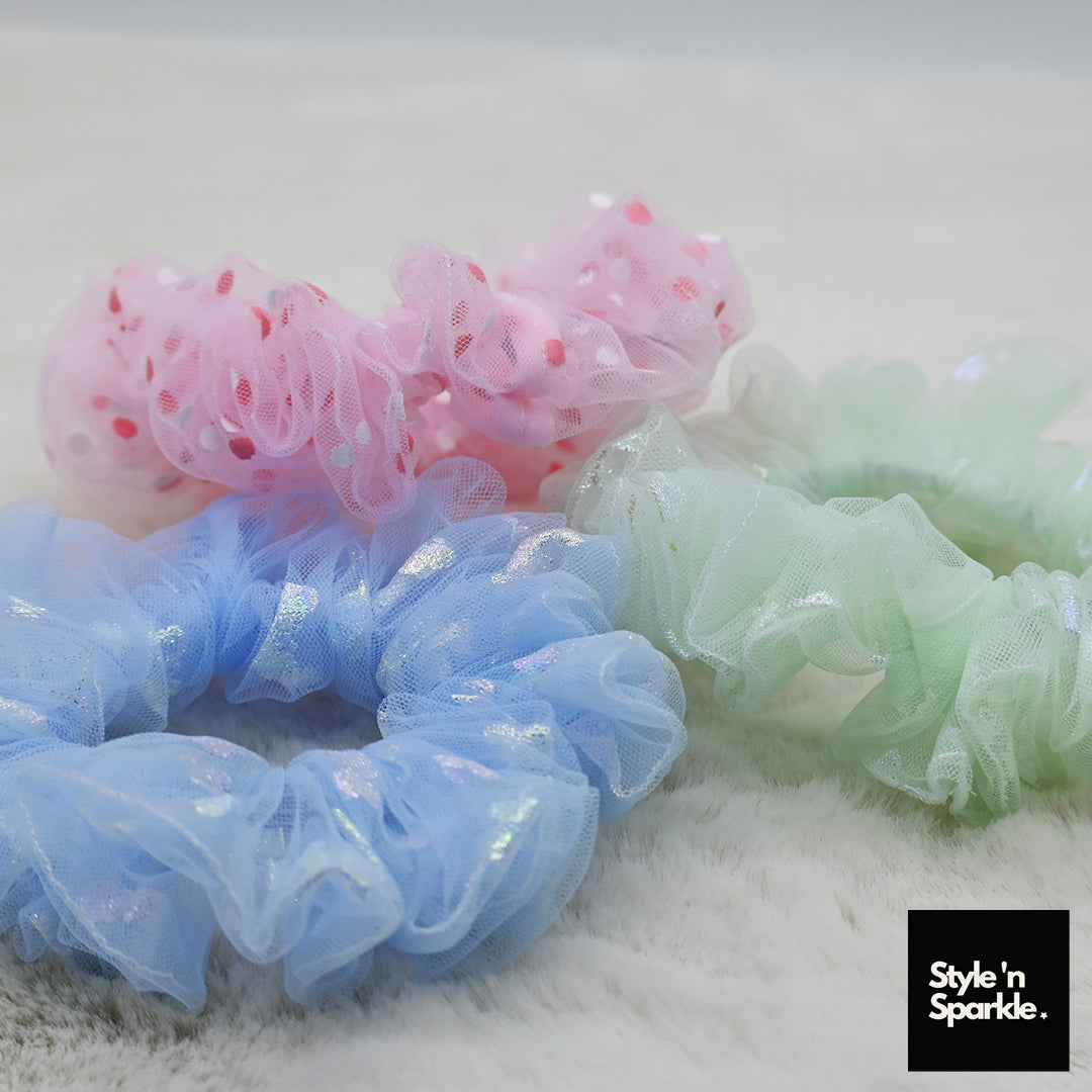 Kids Mint Green Tulle (Tutu) Scrunchie
