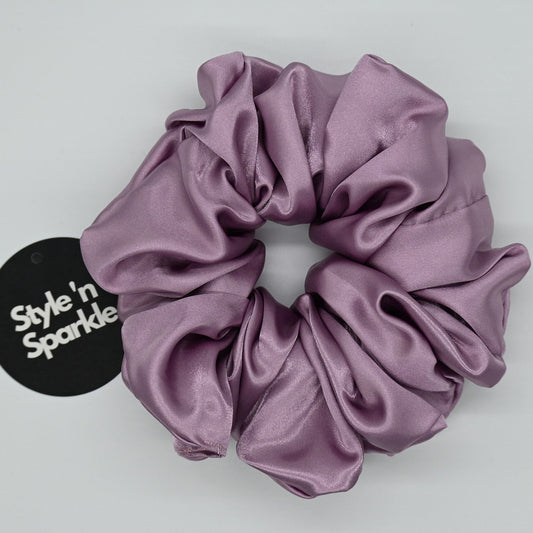 Dusty Purple Satin Scrunchie